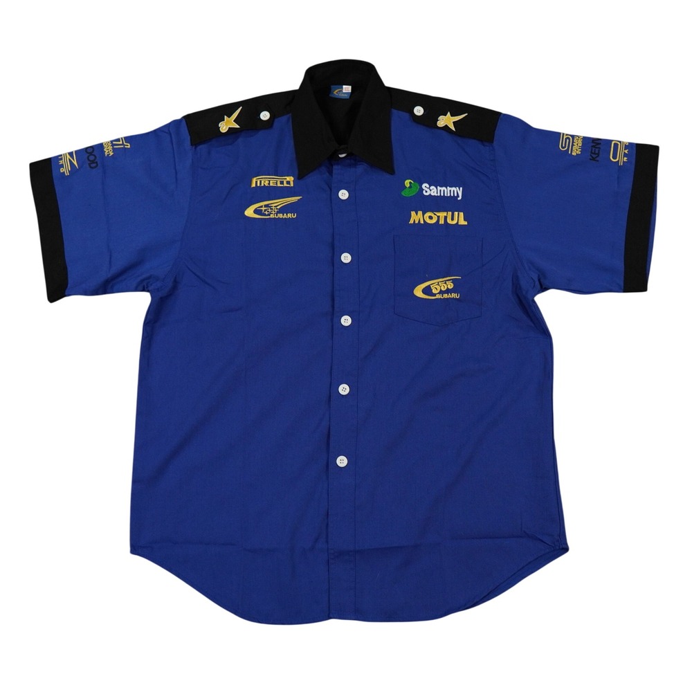 VTG Subaru World Rally Team Pirelli Sammy Motul Shirt Men XXL Embroider Pit Crew